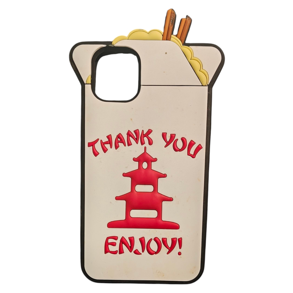 Charming Takeout Box Phone Case - Cream and Red